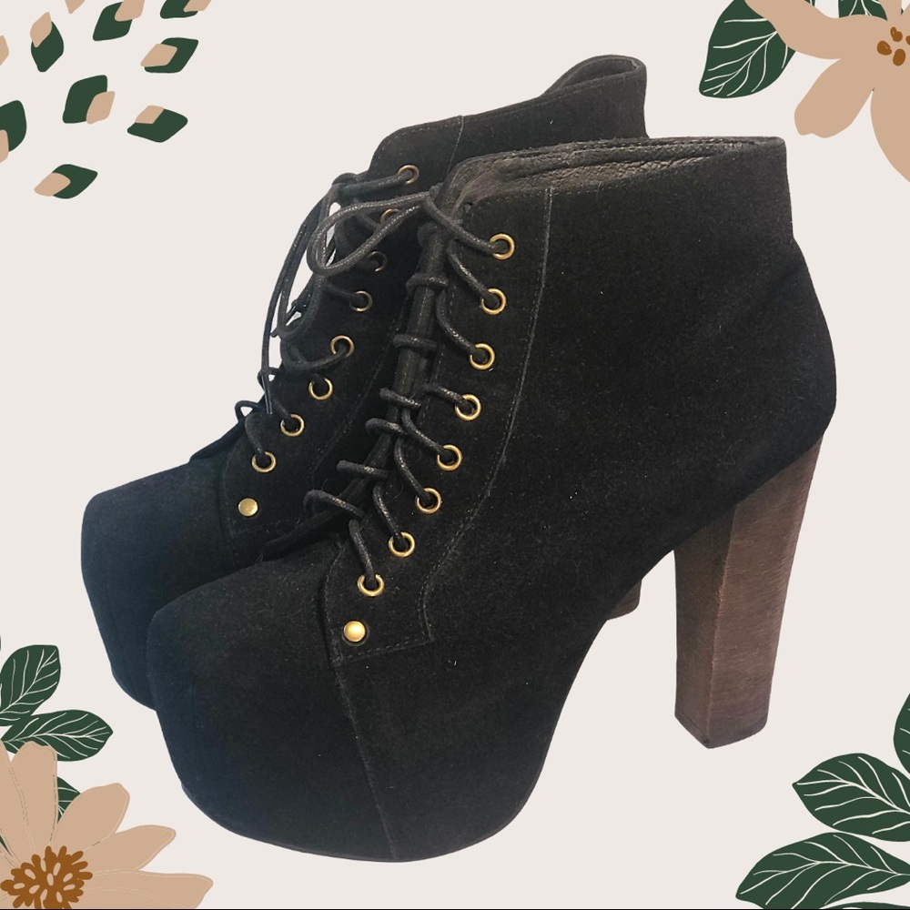 Jeffrey Campbell LITA Suede Ankle Boots - Size 9